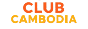 하얀바탕에 여자와 클럽캄보디아 글자가 있다