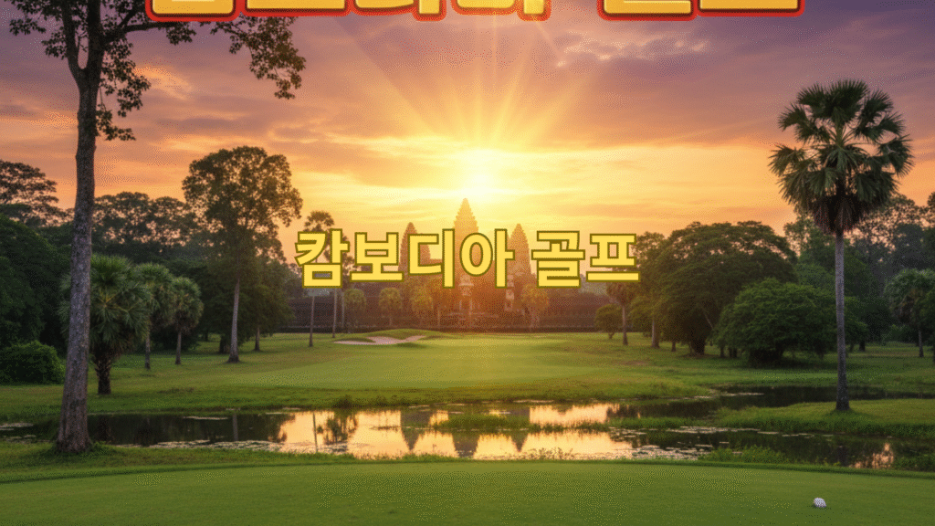 하얀 바탕에 캄보디아 골프가 적혀있다.