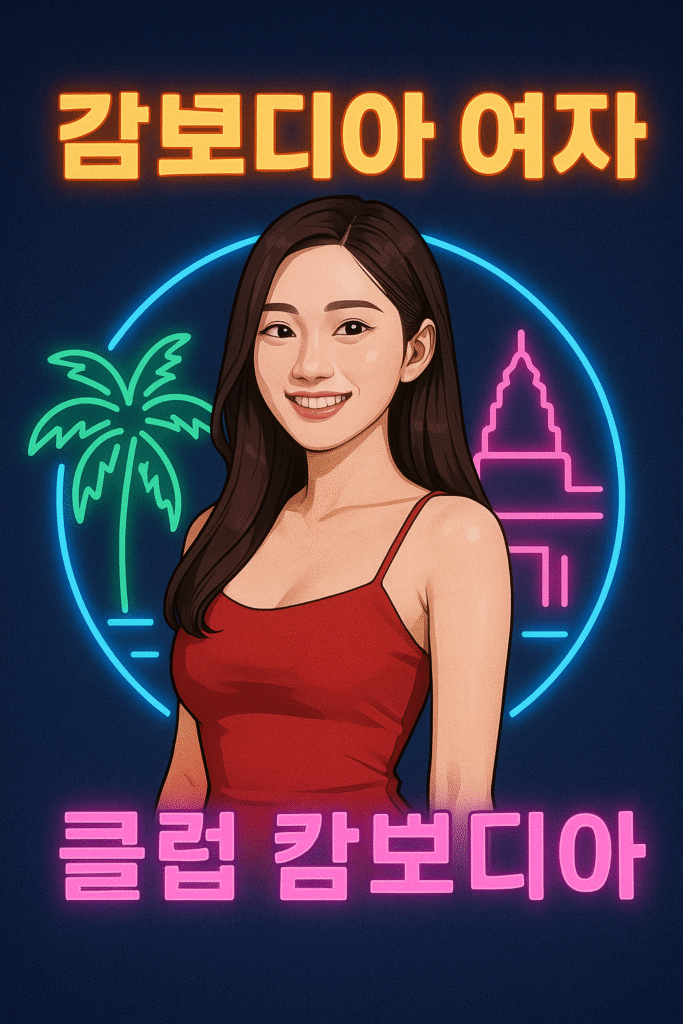 하얀 바탕에 캄보디아 여자가 보인다.